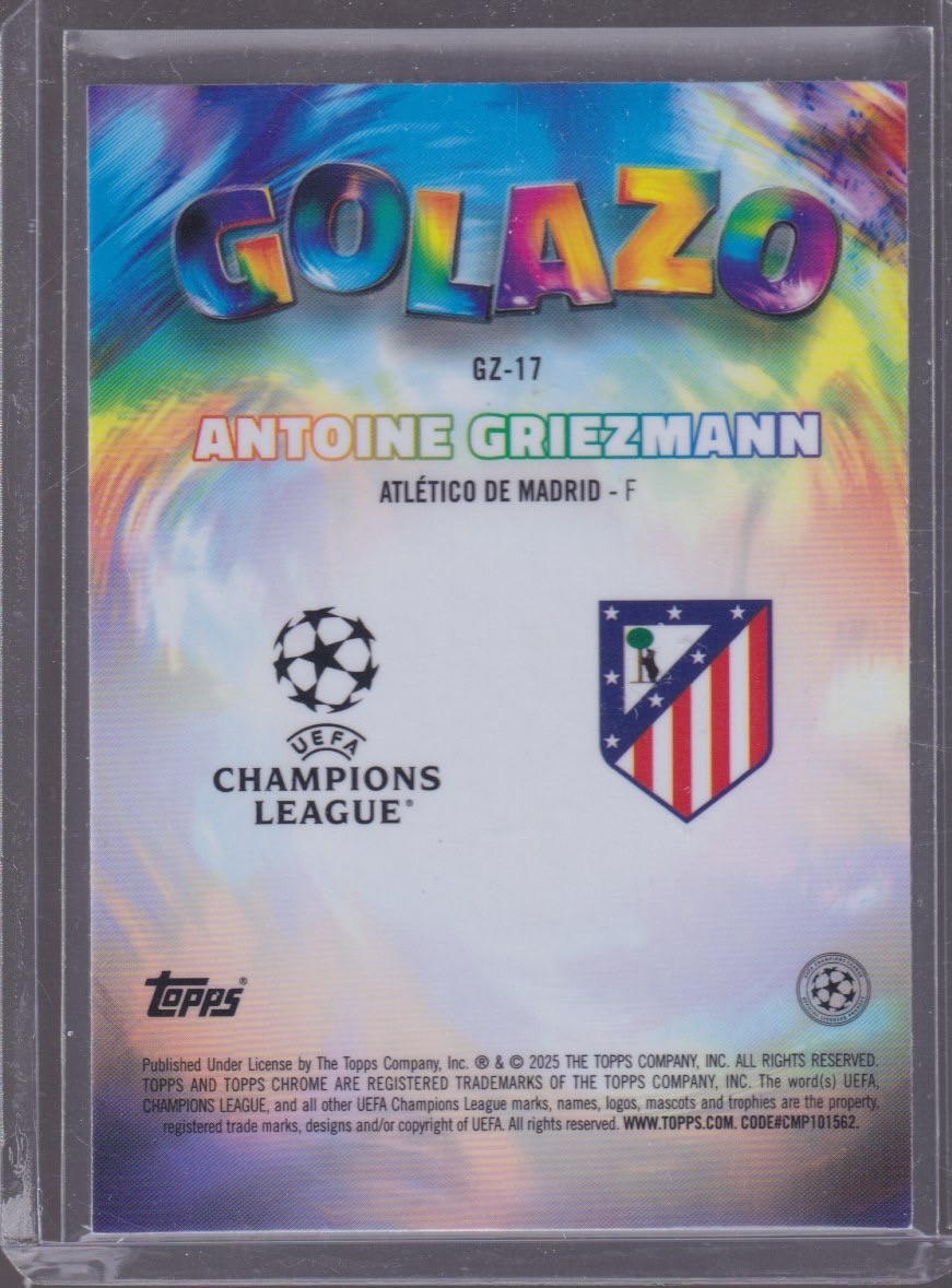 2025 TOPPS CHROME ANTOINE GRIEZMANN GOLAZO #GZ-17 - Image 2