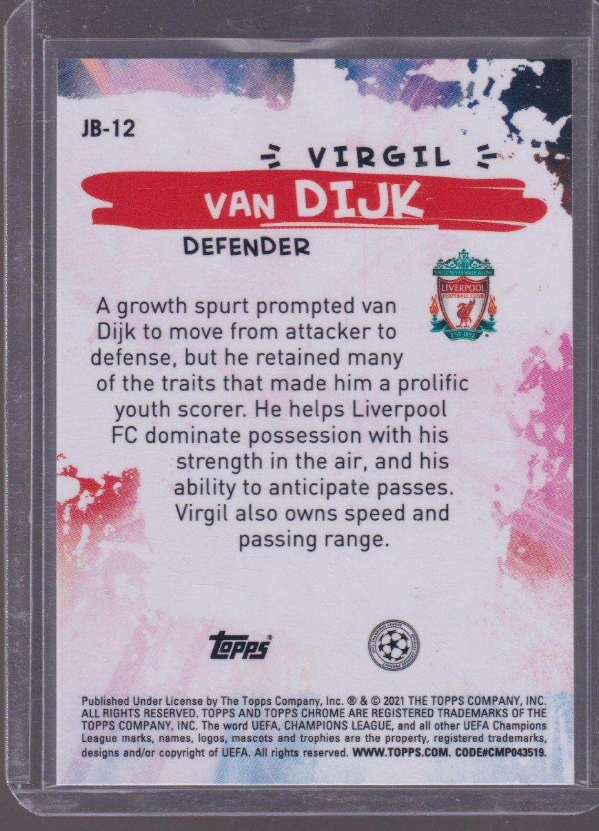 2021 TOPPS CHROME VIRGIL VAN DIJK JOGA BONITO #JB-12 - Image 2