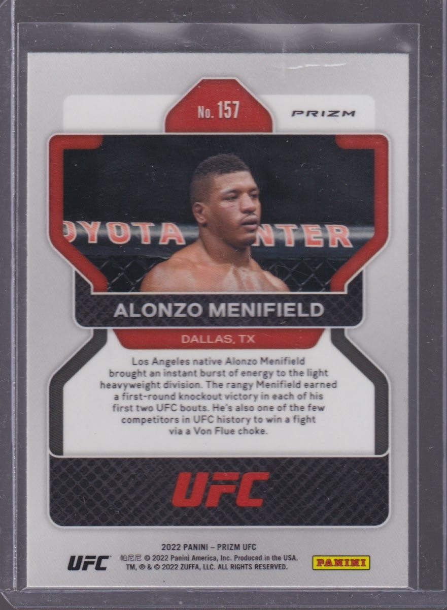 2022 PANINI PRIZM UFC ALONZO MENIFIELD RED WAVE #157 - Image 2