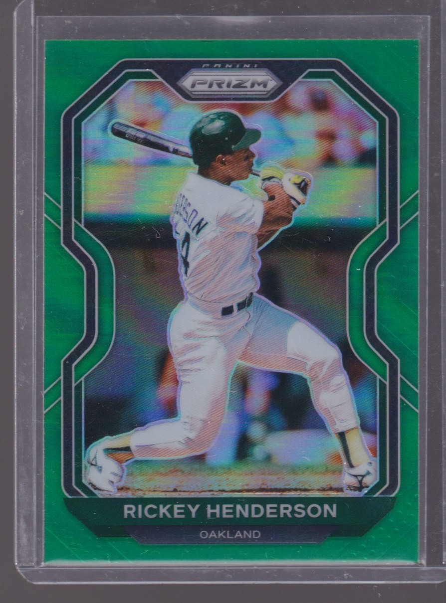 2021 PANINI PRIZM RICKEY HENDERSON GREEN #157