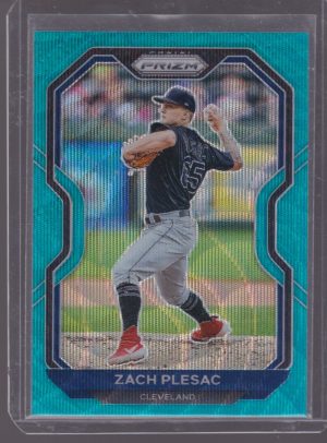 2021 PANINI PRIZM ZACH PLESAC BLUE WAVE #42