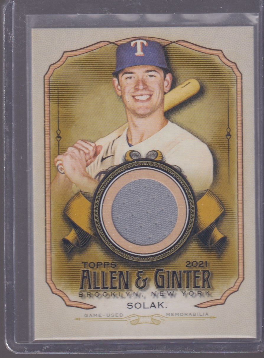 2021 TOPPS ALLEN & GINTER NICK SOLAK PATCH #AGA-NSO
