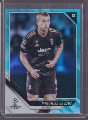 2022 TOPPS UCL FLAGSHIP MATTHIJS DE LIGT 221/299 AQUA #44