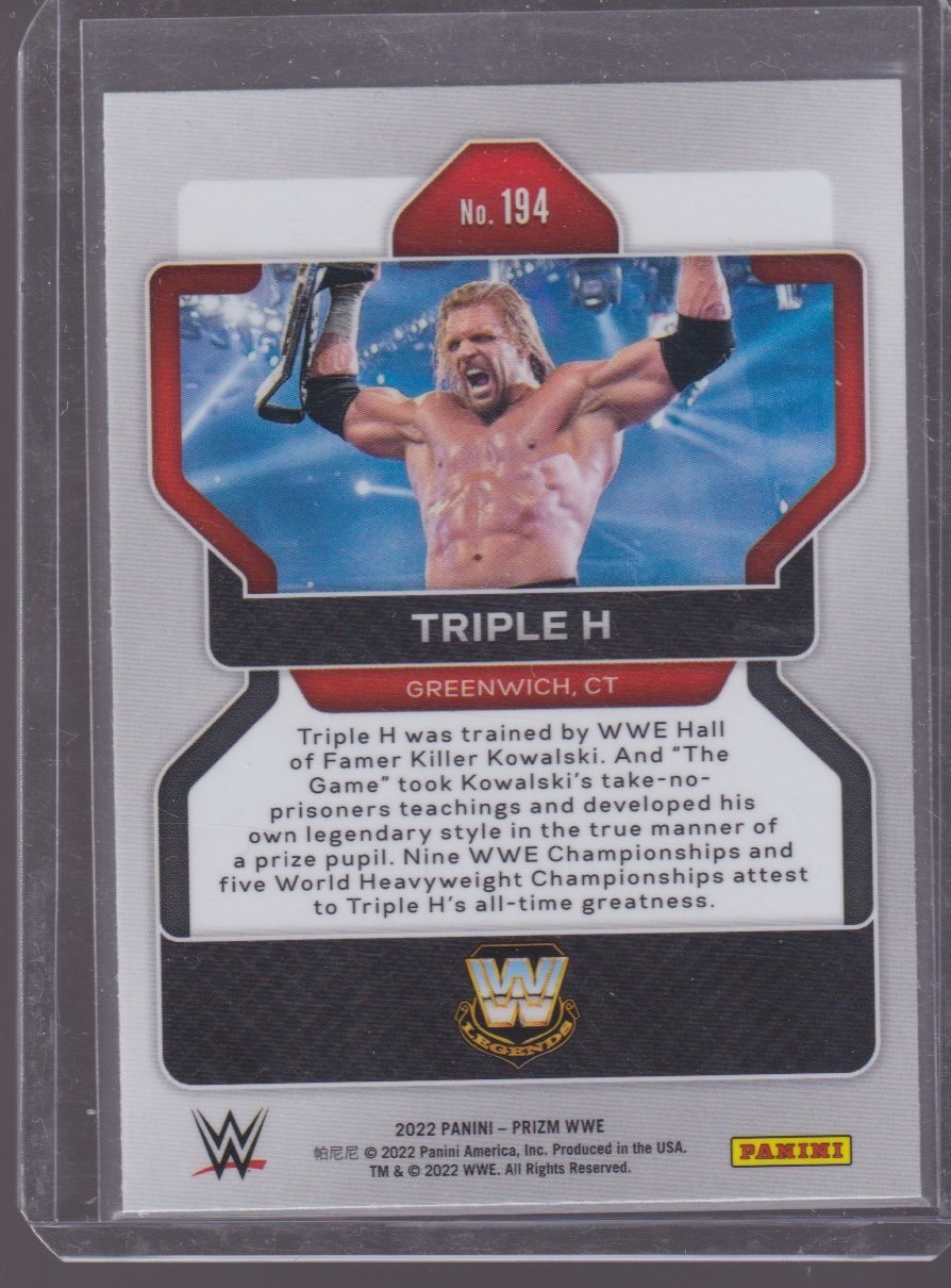 2022 PANINI PRIZM WWE TRIPLE H #194 - Image 2