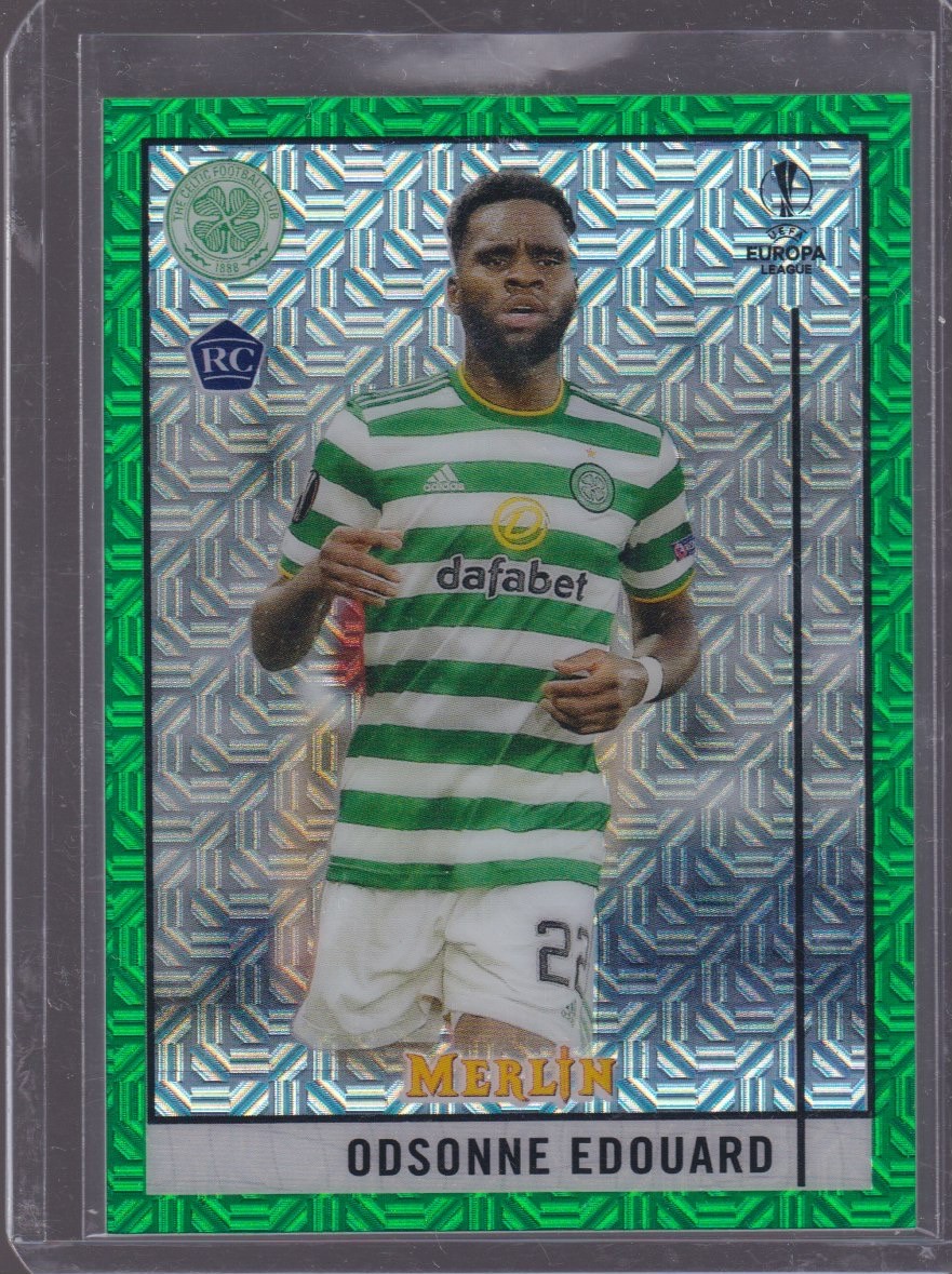 2021 TOPPS MERLIN CHROME ODSONNE EDOUARD ROOKIE 29/99 GREEN MOJO #94