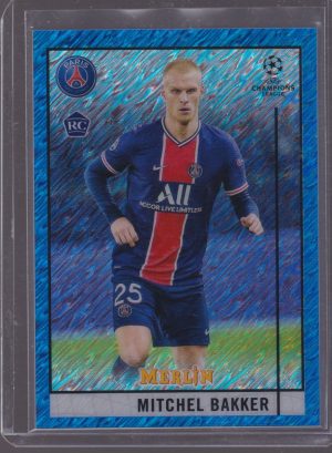 2021 TOPPS MERLIN CHROME MITCHEL BAKKER ROOKIE 05/75 BLUE SHIMMER #29