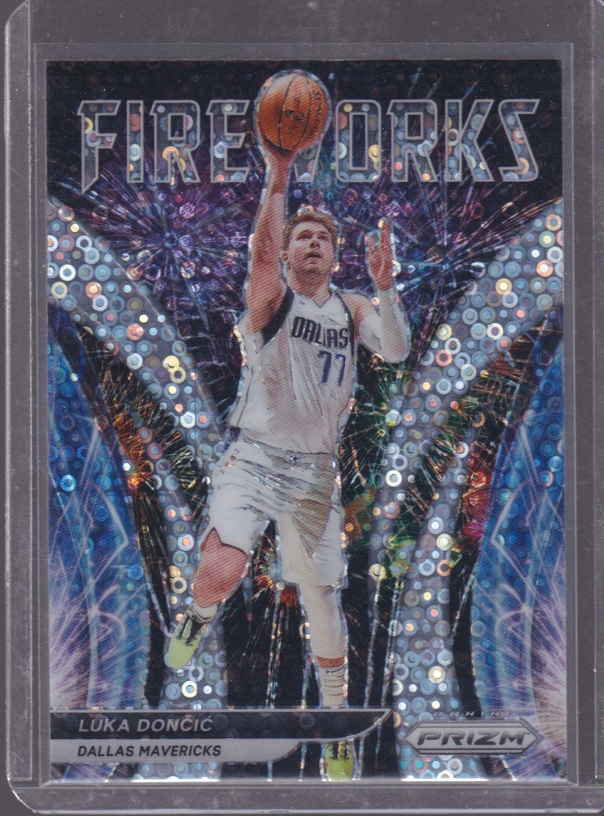 2021 PANINI PRIZM LUKA DONCIC FIREWORKS FAST BREAK #4