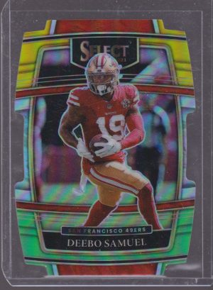 2022 PANINI SELECT DEEBO SAMUEL YELLOW & GREEN DIE-CUT #31