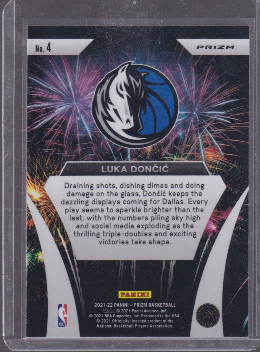 2021 PANINI PRIZM LUKA DONCIC FIREWORKS FAST BREAK #4 - Image 2