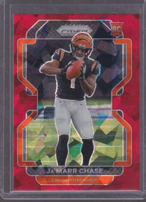 2021 PANINI PRIZM JA'MARR CHASE ROOKIE RED ICE #337