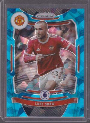 2021 PANINI PRIZM LUKE SHAW 44/75 BLUE ICE #274