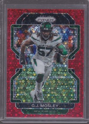2021 PANINI PRIZM C.J. MOSLEY 41/50 RED NO HUDDLE #90