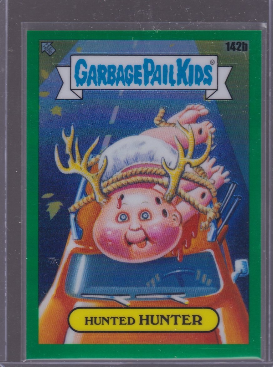2021 TOPPS CHROME GARBAGE PAIL KIDS HUNTED HUNTER 289/299 GREEN #142B