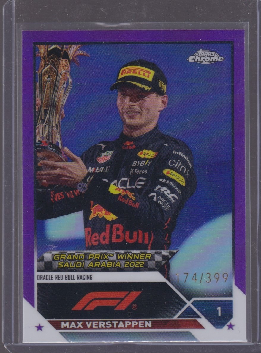 2023 TOPPS CHROME MAX VERSTAPPEN 174/399 PURPLE #145