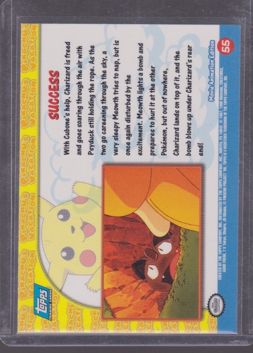 1999 TOPPS POKEMON PIKACHU'S VACATION SUCCESS FOIL #55 - Image 2