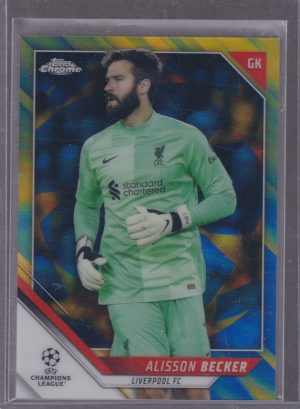 2022 TOPPS CHROME ALISSON BECKER 24/75 BLUE/GOLD STARBALL #46