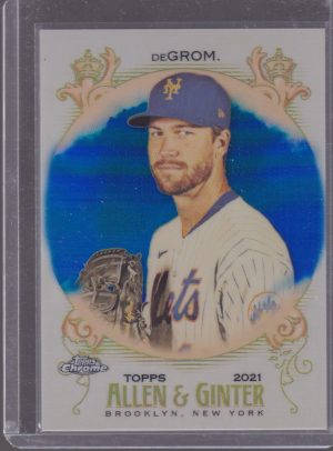 2021 TOPPS CHROME ALLEN & GINTER JACOB DEGROM 128/150 BLUE #90