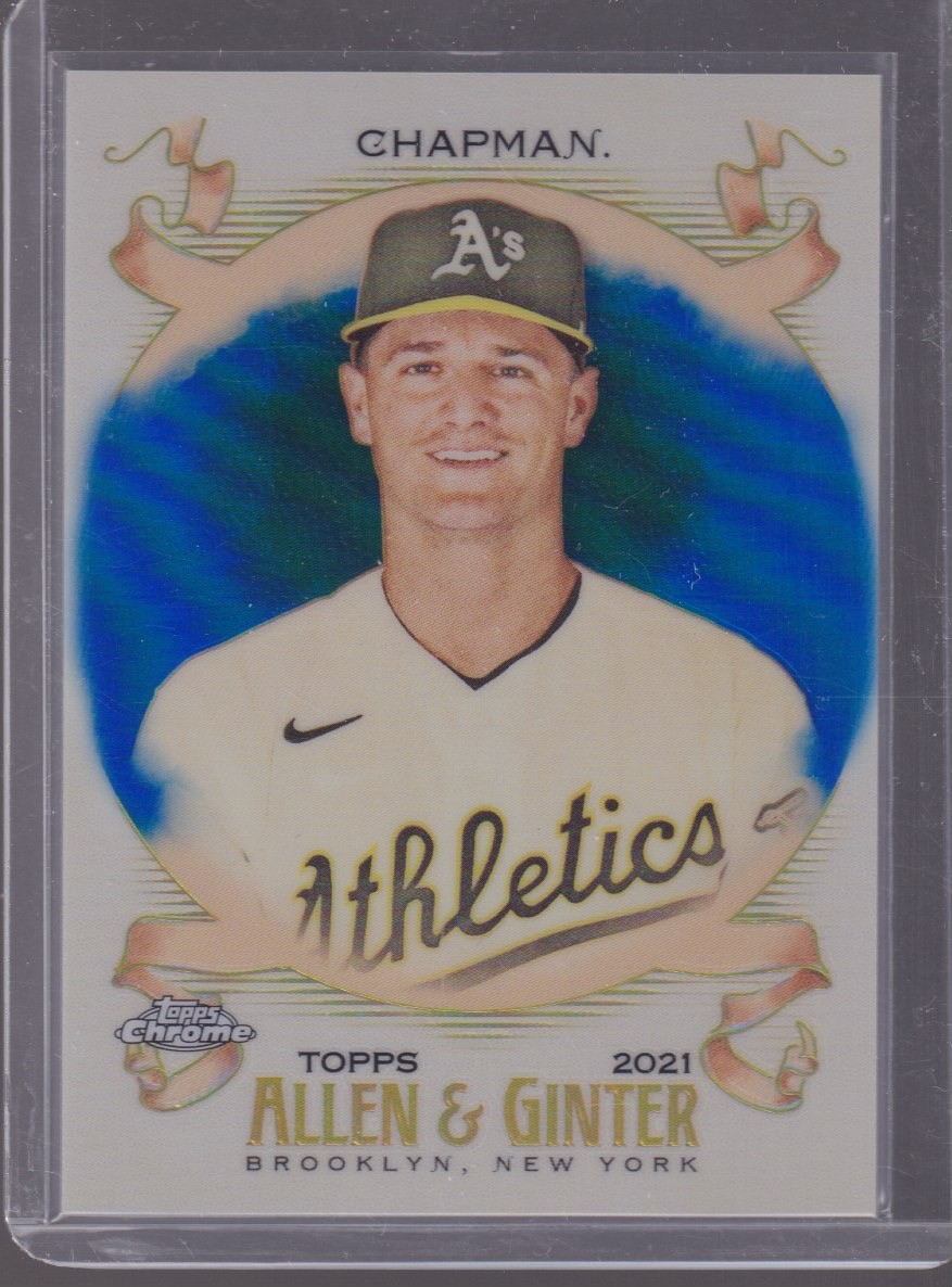 2021 TOPPS CHROME ALLEN & GINTER MATT CHAPMAN 107/150 BLUE #56