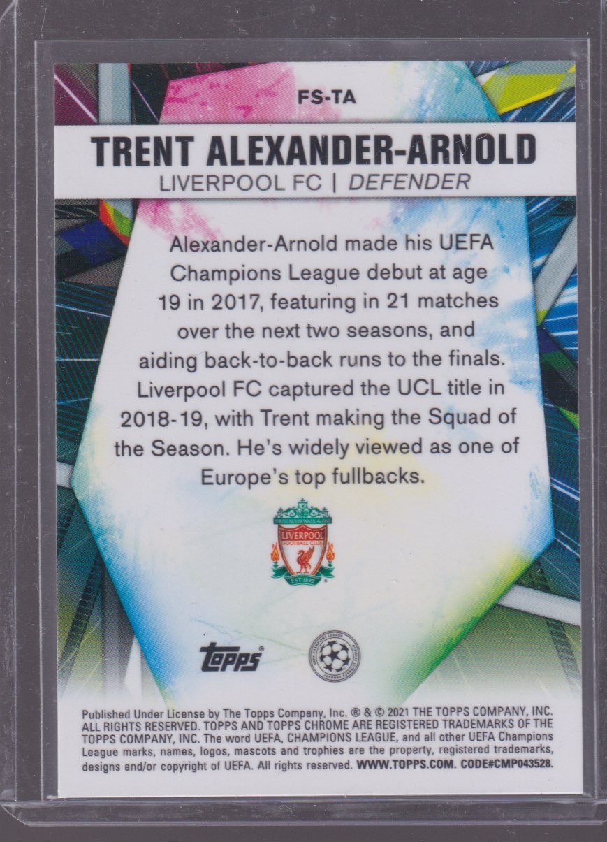 2021 TOPPS CHROME TRENT ALEXANDER-ARNOLD FUTURE STARS #FS-TA - Image 2