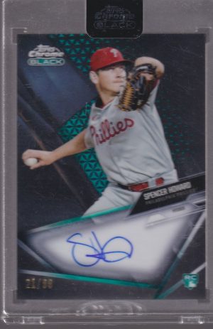 2021 TOPPS CHROME BLACK SPENCER HOWARD ROOKIE 21/99 GREEN AUTOGRAPH #CBA-SHO
