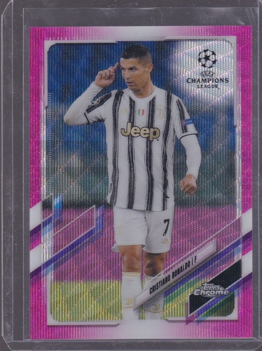 2021 TOPPS CHROME CRISTIANO RONALDO PINK X-FRACTOR #100