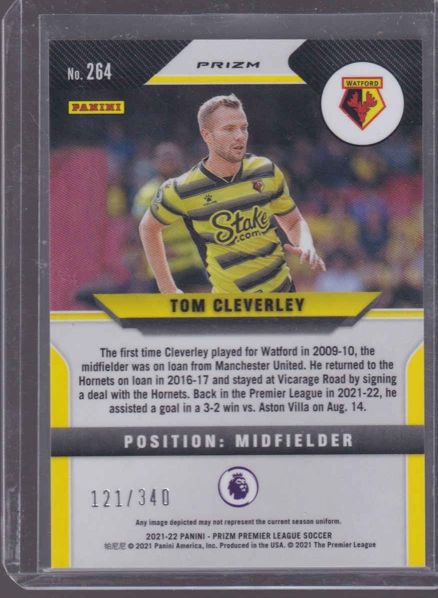 2021 PANINI PRIZM TOM CLEVERLEY 121/340 BLUE #264 - Image 2