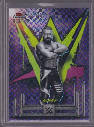 2025 TOPPS FINEST WWE ANDRADE 003/199 PURPLE CHECKERBOARD #79