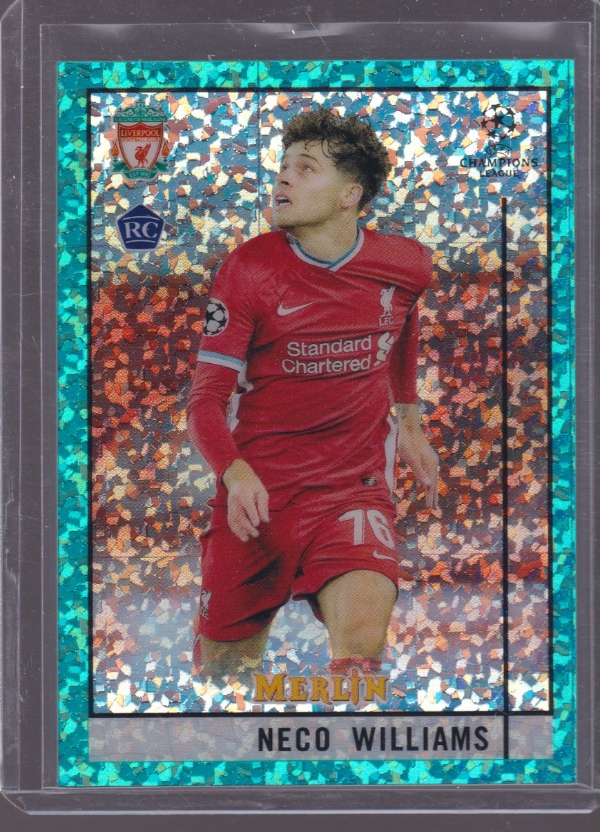 2021 TOPPS MERLIN CHROME NECO WILLIAMS ROOKIE 099/175 AQUA SPECKLE #32