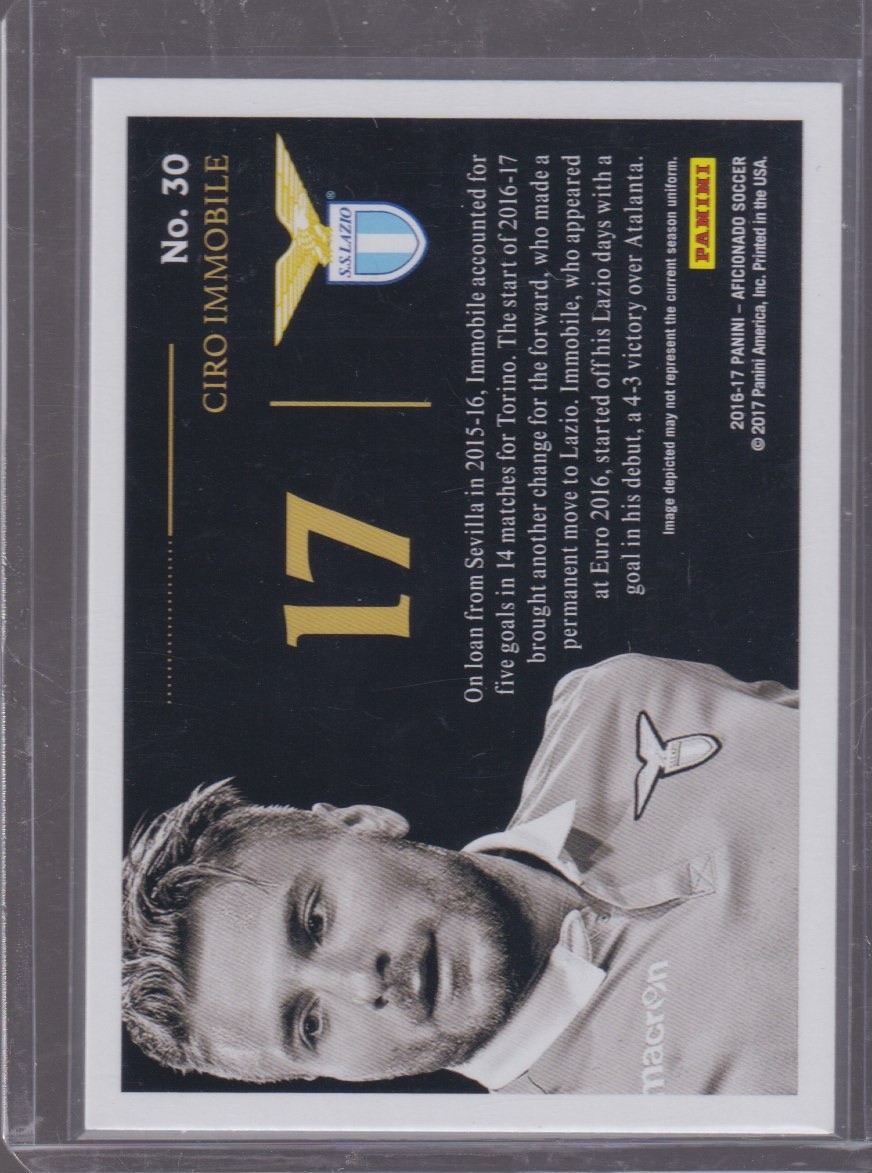 2017 PANINI AFICIONADO CIRO IMMOBILE #30 - Image 2