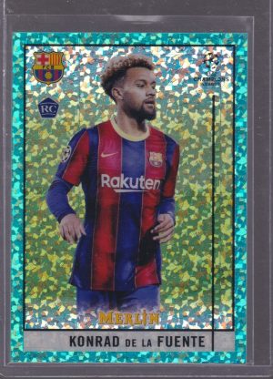 2021 TOPPS MERLIN CHROME KONRAD DE LA FUENTE ROOKIE 046/175 AQUA SPECKLE #30