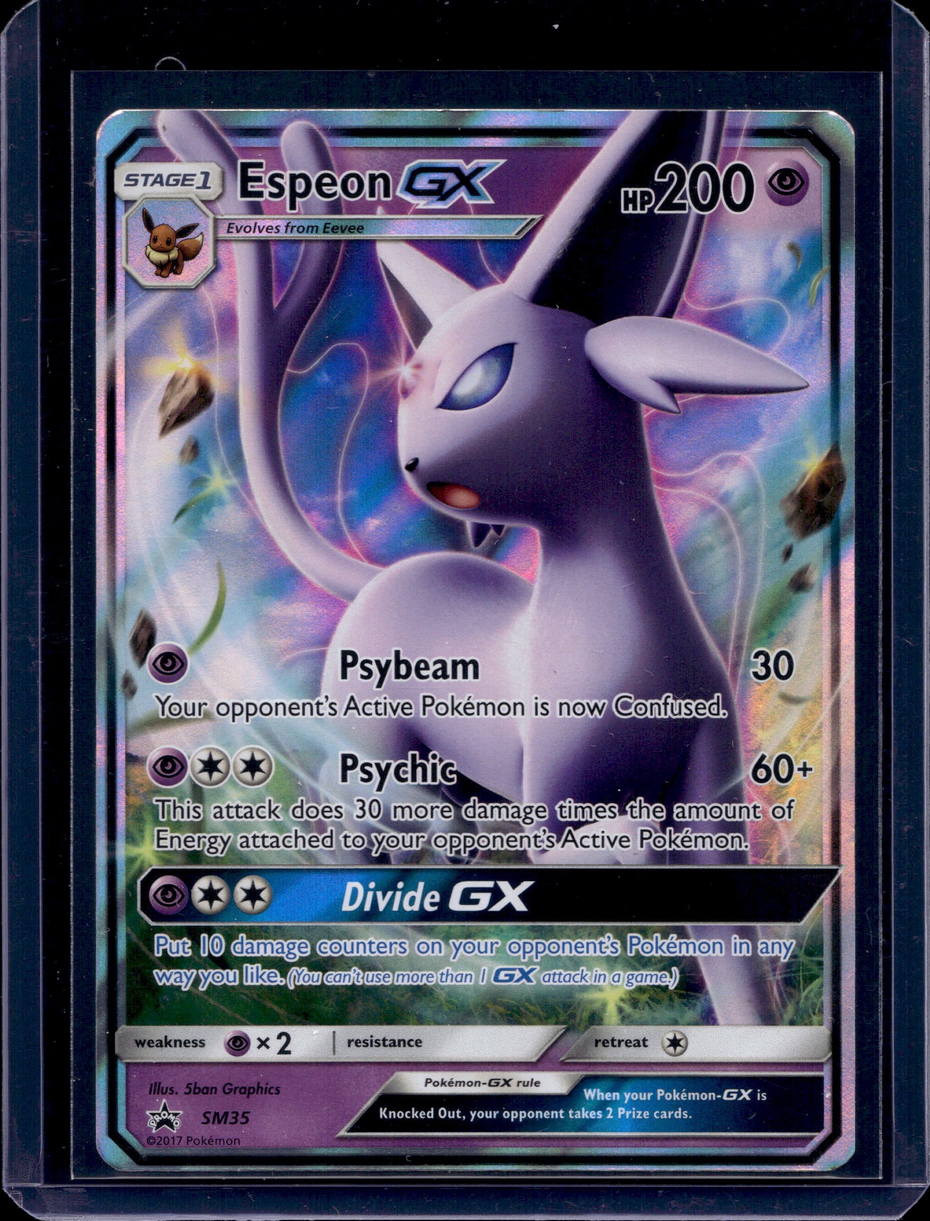 2017 POKEMON BLACK STAR PROMO ESPEON GX SM35