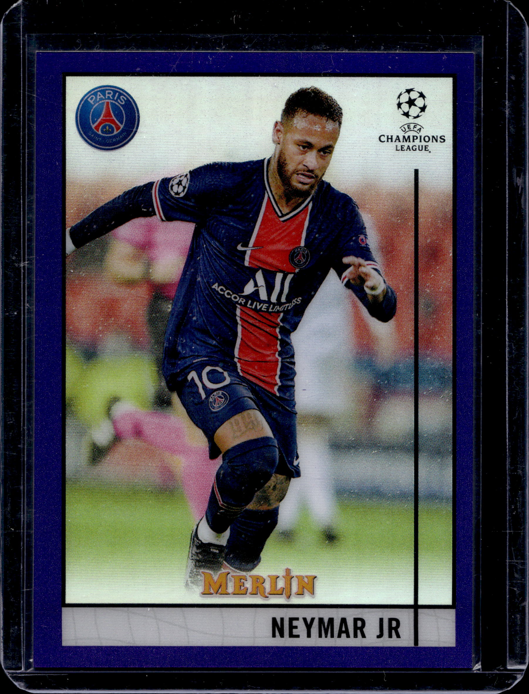 2021 TOPPS MERLIN CHROME NEYMAR JR 088/299 PURPLE #58