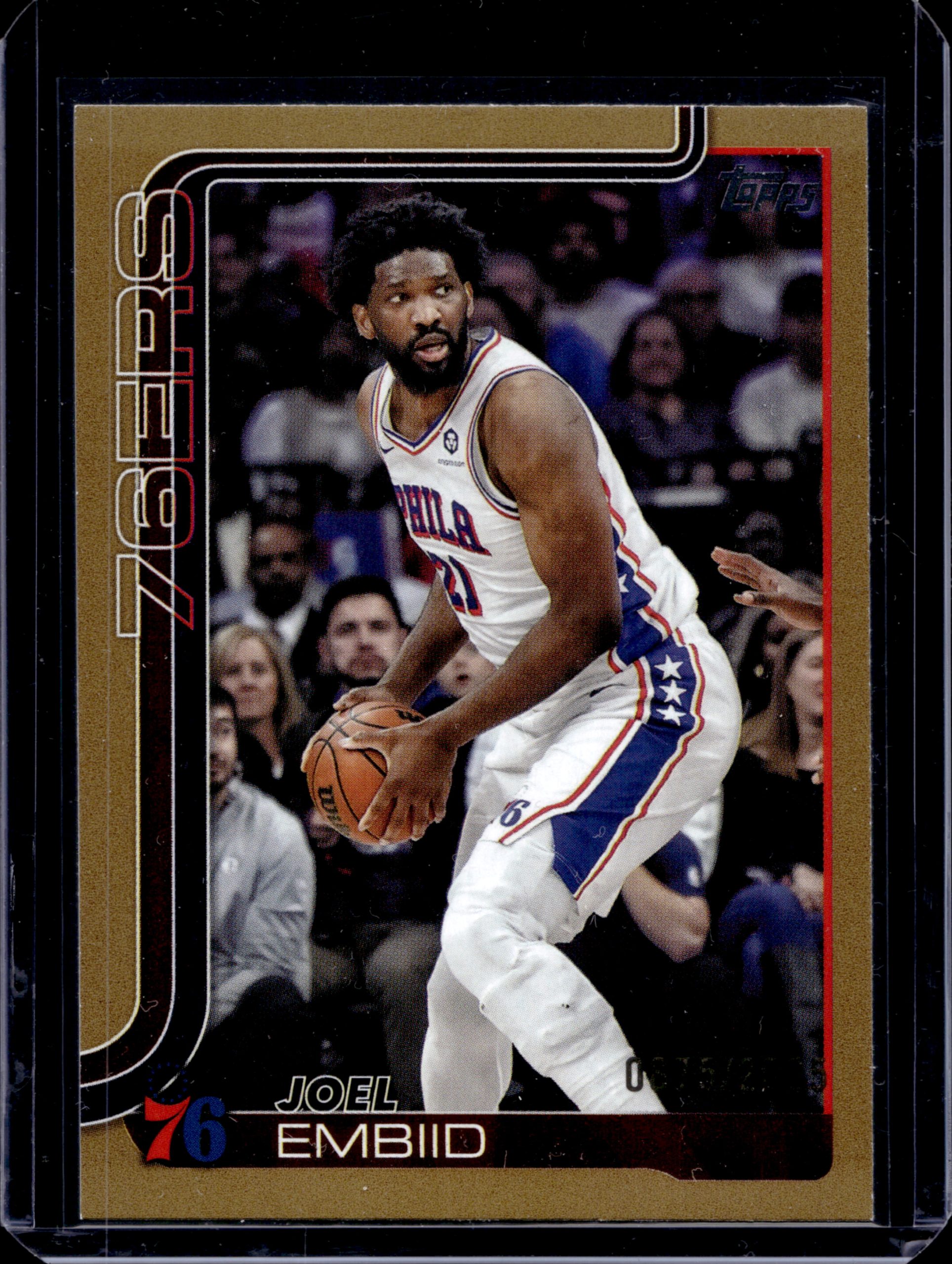 2025 TOPPS NBA FLAGSHIP JOEL EMBIID 0875/2025 GOLD #22