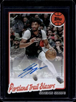 2025 TOPPS NBA FLAGSHIP SHAEDON SHARPE 05/10 BLACK AUTOGRAPH #80B2-SS